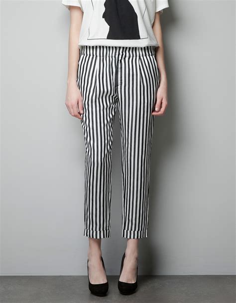 zara stripe trousers.